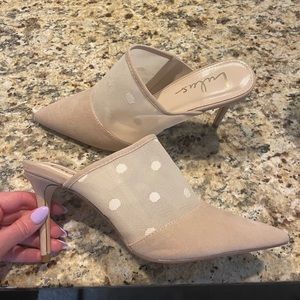 Tristan Nude Suede Pointed-Toe Mules